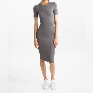 LuLaRoe Grey Julia Bodycon Midi Dress sz: XXS